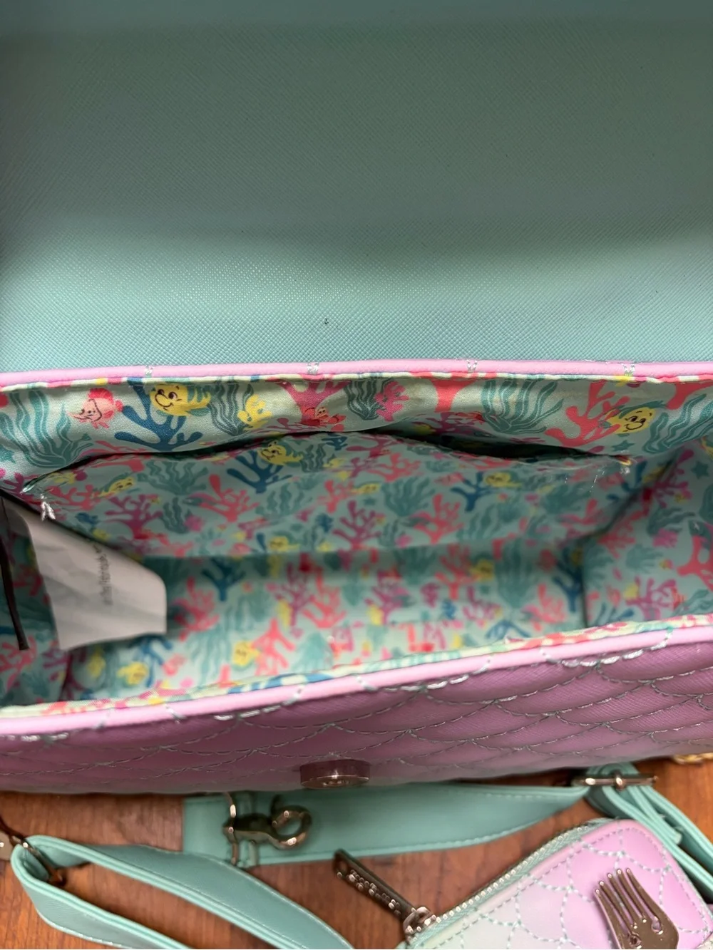 Loungefly Little Mermaid crossbody purse and matching wallet